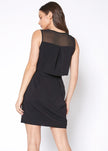 Women's Sleeveless Mesh Front Zipper Dress - My Store