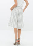 Women's Wide Leg Pants In Square Jacquard - My Store