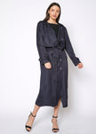 Women's Tie Waist Maxi Trench Coat - My Store