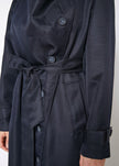 Women's Tie Waist Maxi Trench Coat - My Store