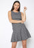 Women's Fit & Flare Tank Dress In Gray Plaid - My Store