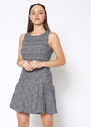 Women's Fit & Flare Tank Dress In Gray Plaid - My Store