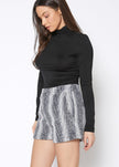 Women's Brushed Wool Shorts In Black Ivory - My Store