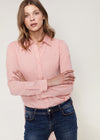 Women's Belted Hi-lo Blouse In Peach Apricot - My Store