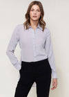 Women's Noir Belted Hi-lo Blouse In Dove Silver - My Store