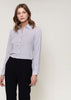 Women's Noir Belted Hi-lo Blouse In Dove Silver - My Store