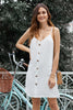 White Buttoned Slip Dress - My Store