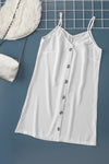 White Buttoned Slip Dress - My Store