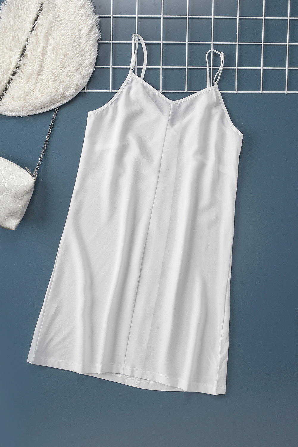 White Buttoned Slip Dress - My Store