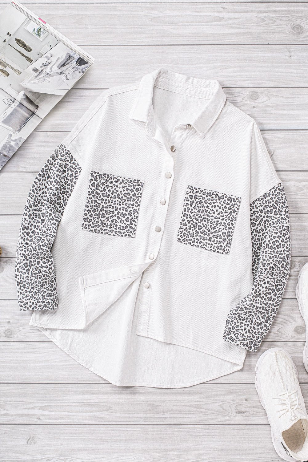 White Jeans Shirt Jacket - My Store