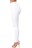 White Trendy Slit Knee Denim Pants - My Store