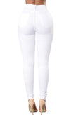 White Trendy Slit Knee Denim Pants - My Store