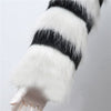 Winter Black and white striped faux fur coat fur coats Women Elegant - My Store