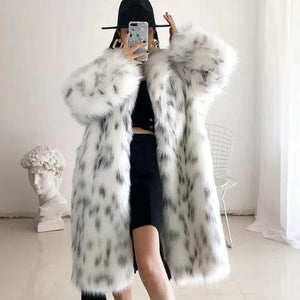 Women Thickened Plush Long Overcoat 2022 Autumn and Winter New Faux - My Store