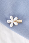 3pcs Small Gold Pearl Flower Alligator Hair Clip