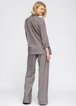 Women's Multi Glen Plaid Blazer In Grey Plaid - My Store