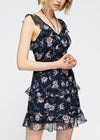 Wax Flower Mini Ruffled Sleeveless Dress - My Store