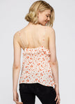 Women's Fall Garden Asymmetrical Ruffle Camisole In Coral Gold - My Store