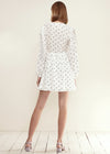 Women's Triangle Print Long Sleeve Dress in White Triangle - My Store