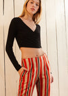 Women's Hi-waisted Cropped Pants in Poppy Multi - My Store