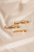 3pcs Gold Heart Shaped Hollow Hair Clips