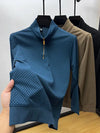 Men's high-quality zippered standing neck long-sleeved T-shirt - My Store