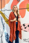 Soft Embroidered Zig Zag Kimono - My Store