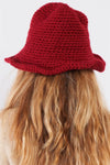 Burgundy Wide Brim Woven Panama Hat /3 Pieces - My Store