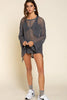 Loose Fit See-through Boat Neck Cover Up - My Store