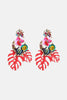 Leaf & Flower Shape Zinc Alloy Dangle Earrings - My Store