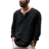 Men's Plain V-Neck Casual Loose Shirt - My Store