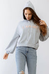 Heater Grey "L'AMANT" Print Long Sleeve Hooded Top /1-2-2-1 - My Store