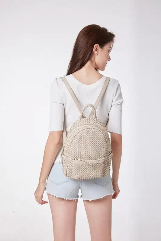 Woven Backpack Purse - My Store