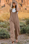 Double TakeV-Neck Sleeveless Jumpsuit with Pocket - My Store