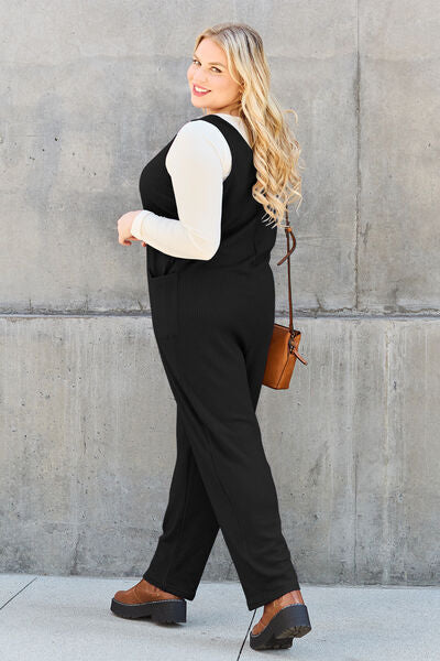 Double Take Full Size Sleeveless Straight Jumpsuit - My Store