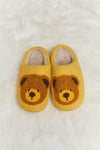 Melody Teddy Bear Print Plush Slide Slippers - My Store