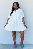 Ninexis Out Of Time Full Size Ruffle Hem Dress with Drawstring - My Store