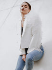 Lydia Ostrich Feather Blazer - My Store