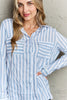 Ninexis Take Your Time Collared Button Down Striped Shirt - My Store