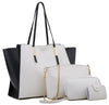 Luxe4 Women's 4-Piece PU Vegan Leather Bag Set