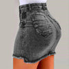 Women's High Stretch A-Line Mini Skirt in Washed Denim - My Store