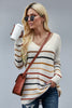 Multicolor Striped Loose Knit Sweater - My Store