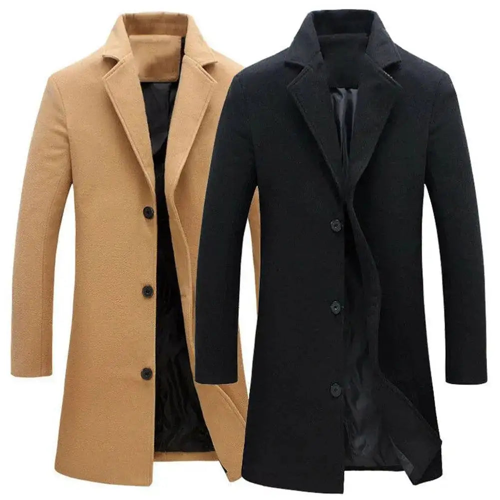 Men's Fashion Woolen Coat - My Store