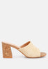 Addie Raffia Slip On Sandals - My Store