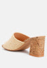 Addie Raffia Slip On Sandals - My Store