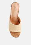 Addie Raffia Slip On Sandals - My Store