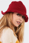 Burgundy Wide Brim Woven Panama Hat /3 Pieces - My Store