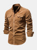 Button Up Corduroy Long Sleeve Shirt