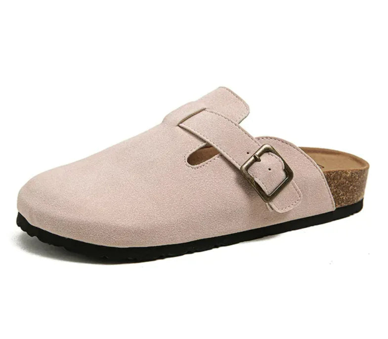 Unisex Suede Cork Boston Clogs Slip-on Mules - My Store