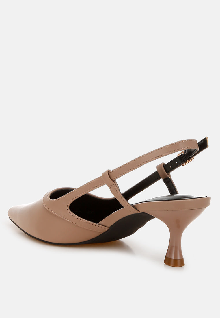 Axton Kitten Heel Slingback Sandals - My Store